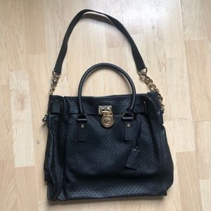 Michael Kors perforated leather tote